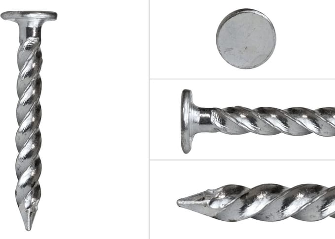Wovar Schroefnagels 32 mm Verzinkt Ø3,8 | Doos 500 Stuks
