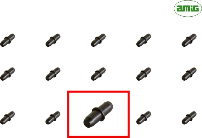 AMIG – Kastplankdrager Ø5 x 16mm – Zwart Metaal – 20 stuk