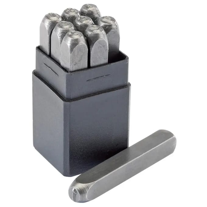 Metaal stempel cijfer Draper