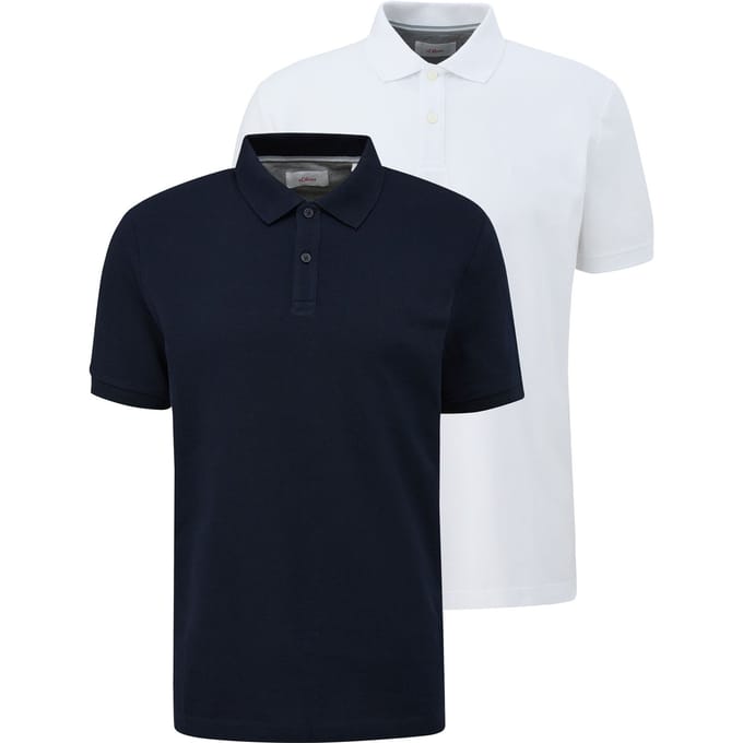s.Oliver Poloshirt Basic Poloshirt Set van 2