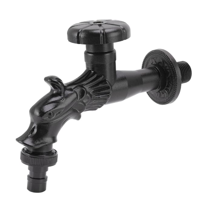 Robinet d'évier de salle de bain en cuivre antique efficace polyvalent gravé robinet rétro pour salle de bain gray