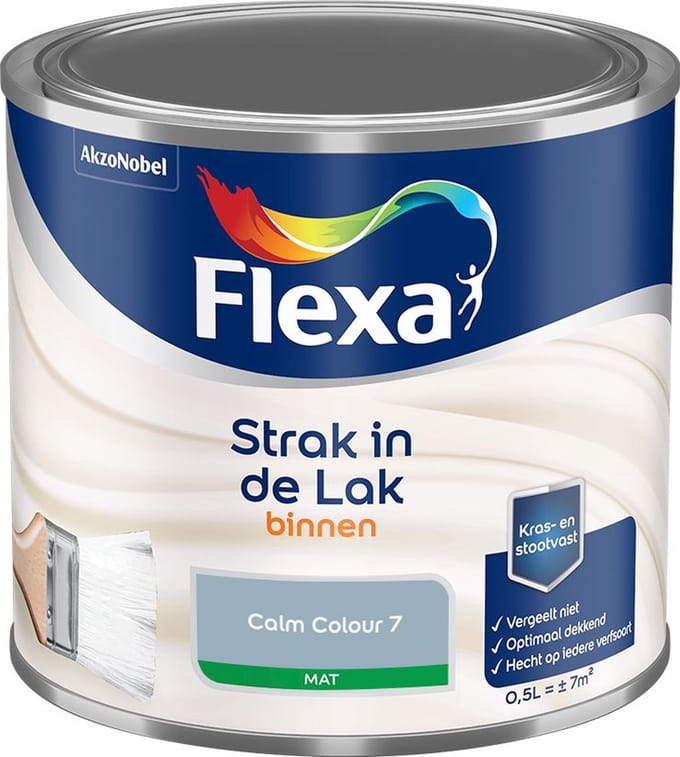 Flexa - Strak In De Lak Binnenlak Mat - Calm Colour 7 - Mengverf - 500 Ml