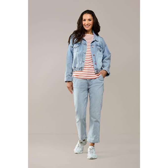 Caroline Tensen Oversized Helsinki Denim Jacket Licht Blauw