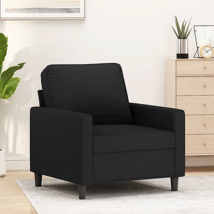 vidaXL - Fauteuil - 60 - cm - fluweel - zwart