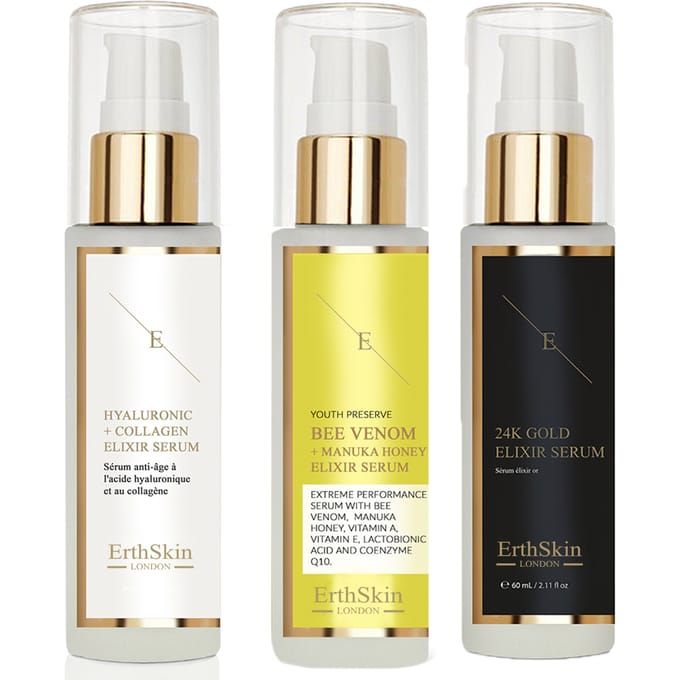 Bijengif + Manuka Honing Elixir Serum 60ml + Hyaluronzuur & Collageen Serum - 60ml + ANTI-WRINKLE ELIXIR SERUM 24K GOUD - 60ml