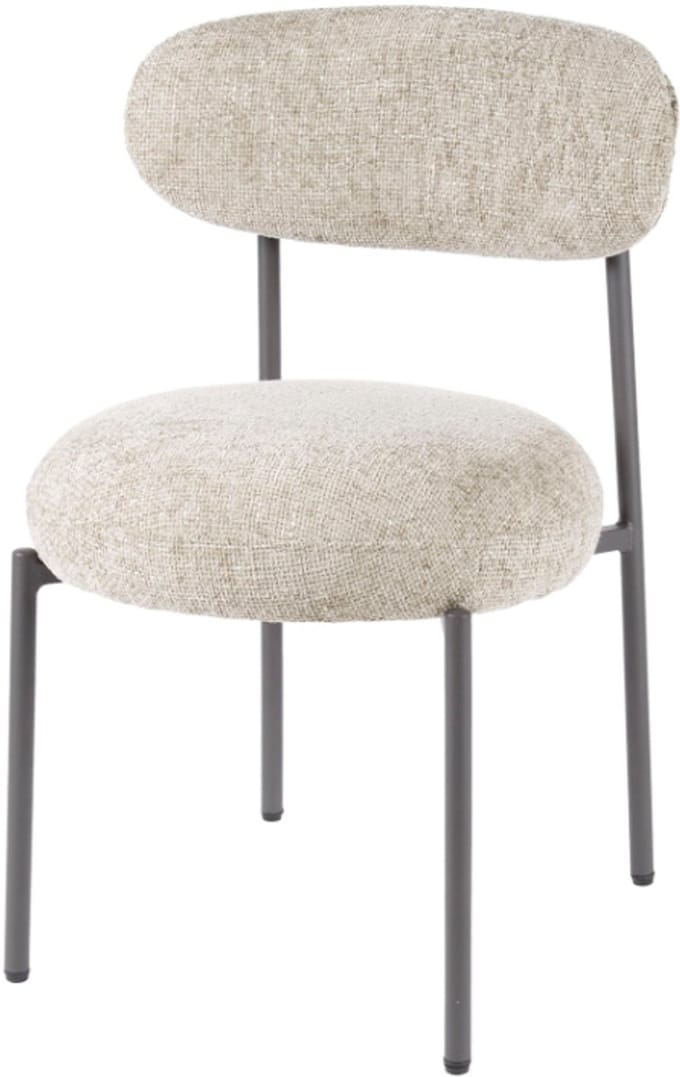 AnLi Style Eetkamerstoel round - Tissee Cargo zand - set van 2