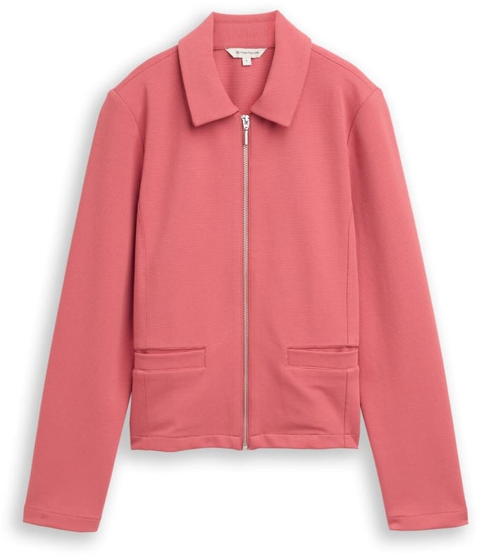 Tom Tailor - Regular fit jas met rits - Maat L - cozy pink