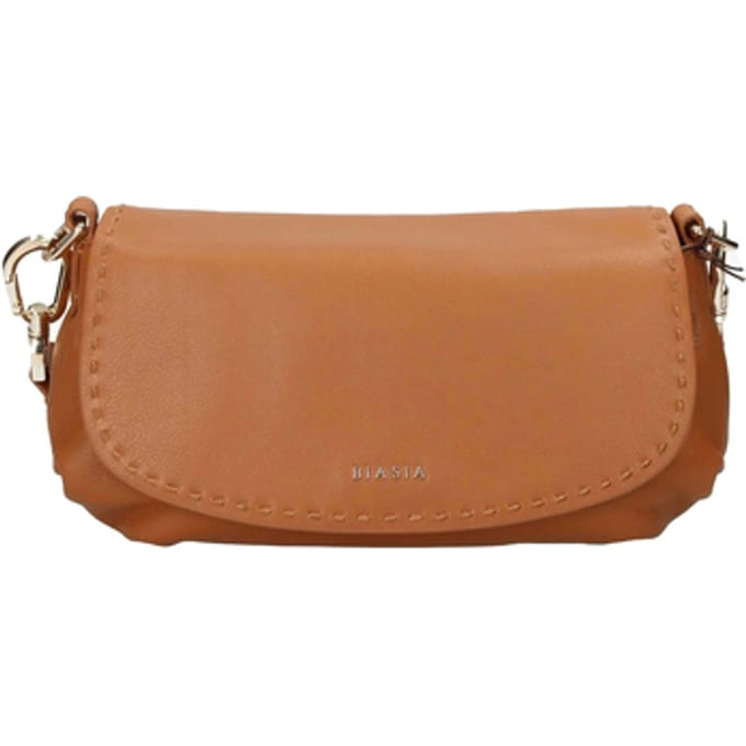 BIASIA Leren schoudertas Path Flap Bag Cuoio Lichtbruin
