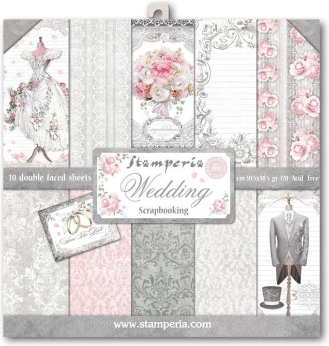 Stamperia - Wedding 12x12 Inch Paper Pack (SBBL18)