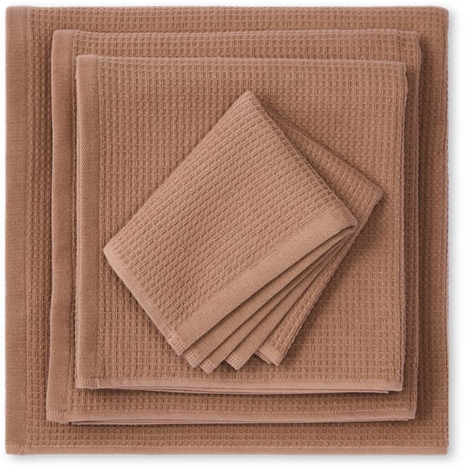 Kayori Nuno Handdoek - 60x110 cm - Set van 3 - Terra