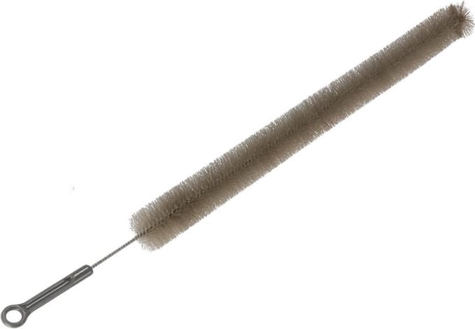Gerimport Radiatorborstel - flexibel - kunststof - grijs - 72 cm - schoonmaakborstel / rager verwarming