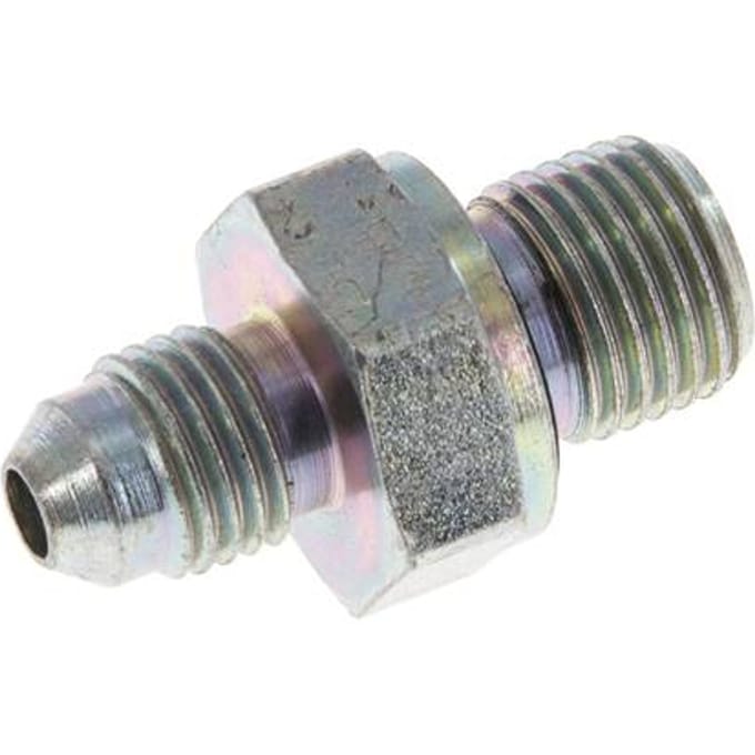 JIC  Dubbele Nippel G1/4'' X UNF 7/16''-20 Staal NBR 310bar [2 Stuks]