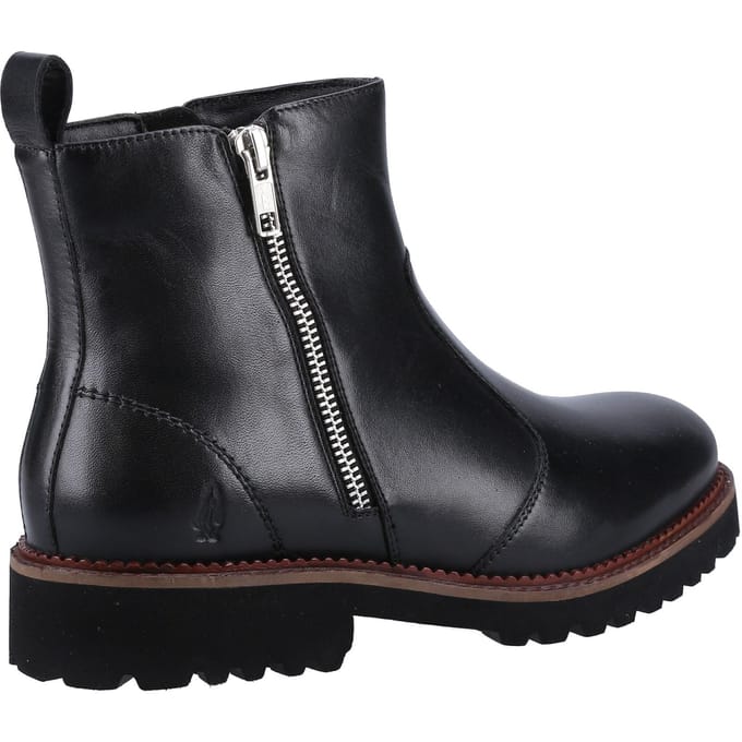 Hush Puppies Grace Suède Vrouwen Laarzen met Ritssluiting Zwart