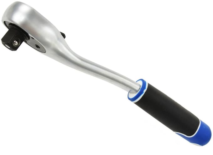 GEKO Offset ratelsleutel - 72-tands mechanisme - ergonomische grip - chroom vanadium staal