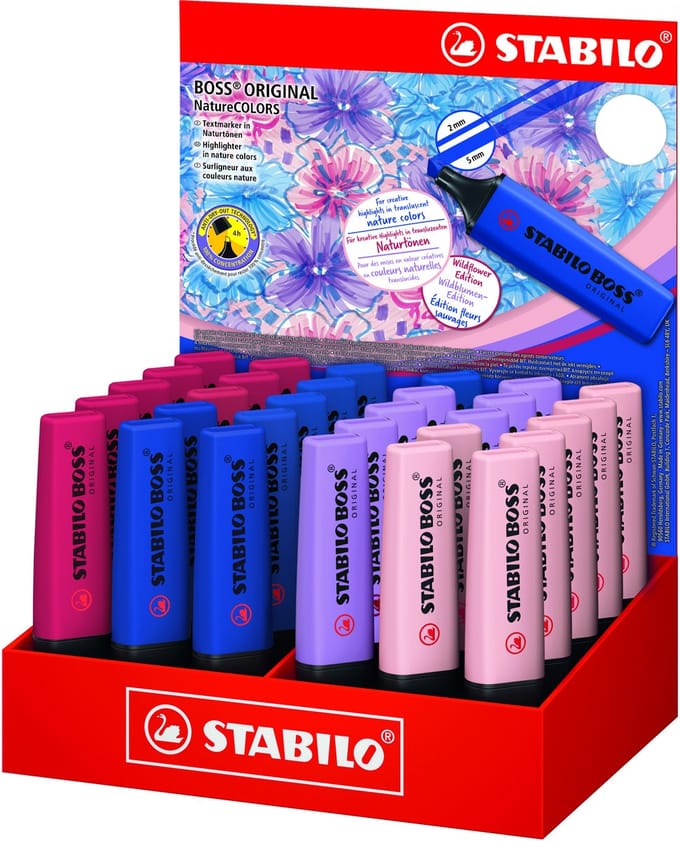 Markeerstift stabilo boss wildfl display groot ass | 30 stuks