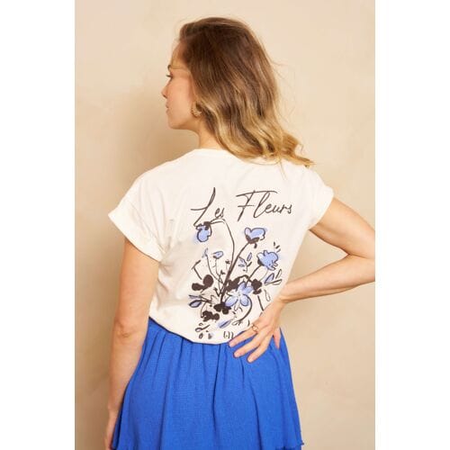 Lofty Manner T-shirt T Shirt Billy Rg04 Cream Dames Maat - S