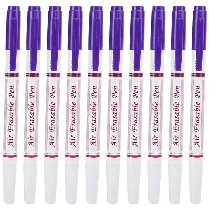 Lot de 10 marqueurs effaçables à double tête pour tissu, accessoires pour outils de couture, violet violet