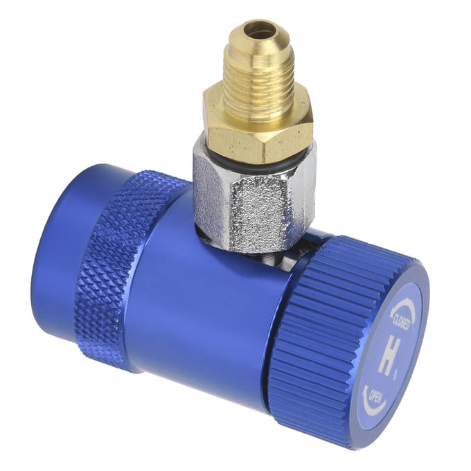 Airconditioning Koppeling Messing A C Snelkoppeling voor Trailers Campers Auto's Bedrijfsvoertuigen Blauw