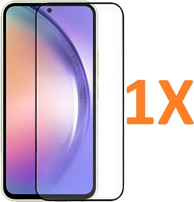 Volledige dekking Screenprotector Glas - Tempered Glass Screen Protector Geschikt voor: Samsung Galaxy A54 - 1x