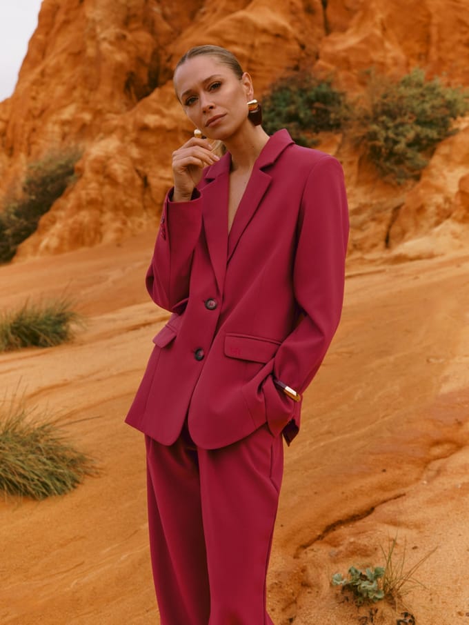 Blazer Jadie - Single Breasted Boyfriend | Brick Red