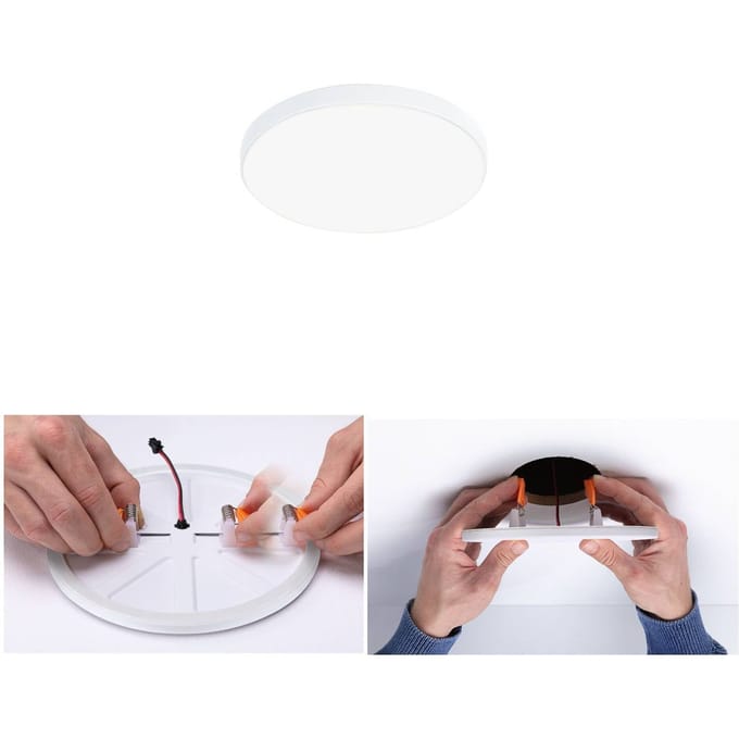 VariFit LED-inbouwpaneel Veluna Edge IP44 rond 90 mm 6W 500lm 4000K Wit