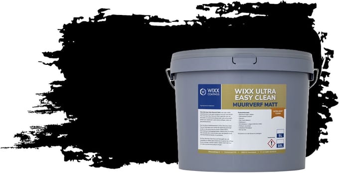 Wixx Ultra Easy Clean Matt - 5L - RAL 9005 Zwart