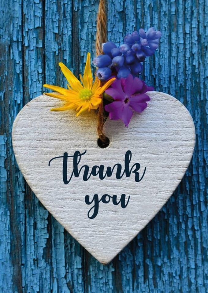 10 stuks 'Thank you'| Kaart met envelop| Majestically
