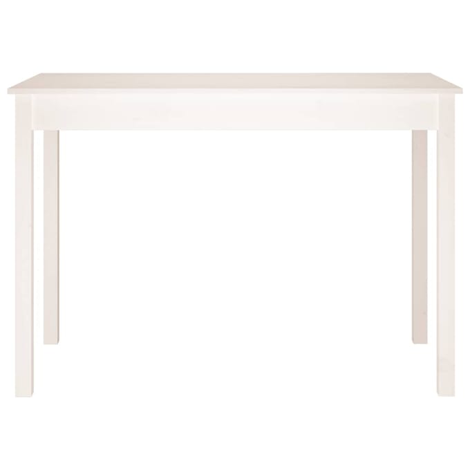 vidaXL - Eettafel - 110x55x75 - cm - massief - grenenhout - wit