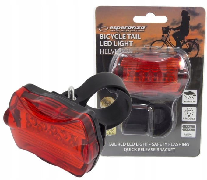 Achterlicht Fiets 5 LED 100 LM 7 Modi Waterdicht Op Batterijen