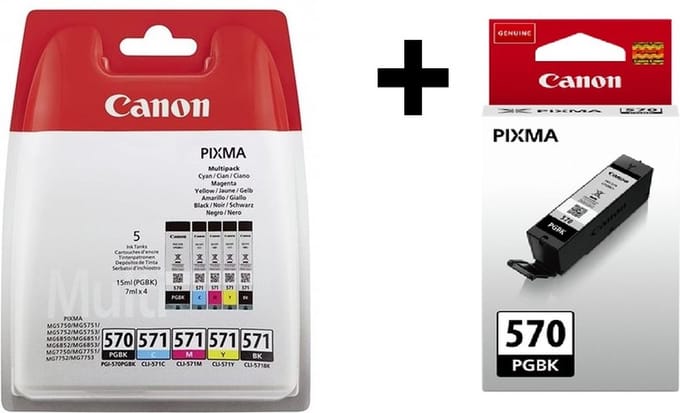 Canon PGI 570/CLI 571 - Inktcartridge - 2x Multi en Zwart + Retourzakje