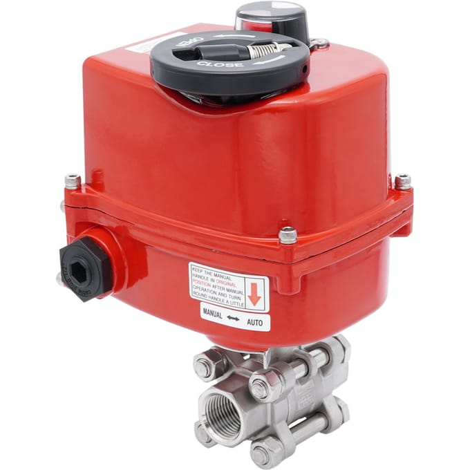 Rp 1-1/2'' 2-Weg RVS Modulerende Elektrische Kogelkraan 24V AC/DC