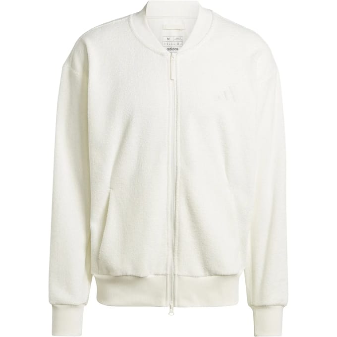Adidas Elevated All Szn Terry Loop Bomberjack Wit M / Regular Man