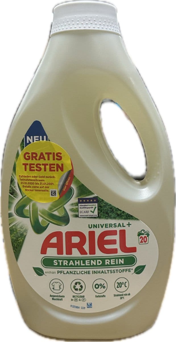 Ariel Universal wasmiddel-Strahlend Rein-20wasbeurten-1100ml