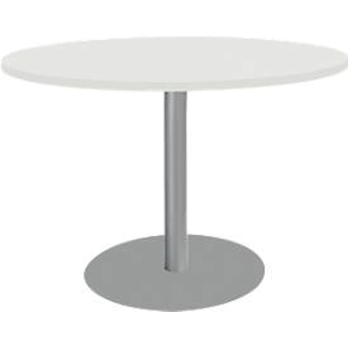 Schäfer Shop  Select Tafel met schotelvoet, Ø 1200 x H 617-817 mm, wit