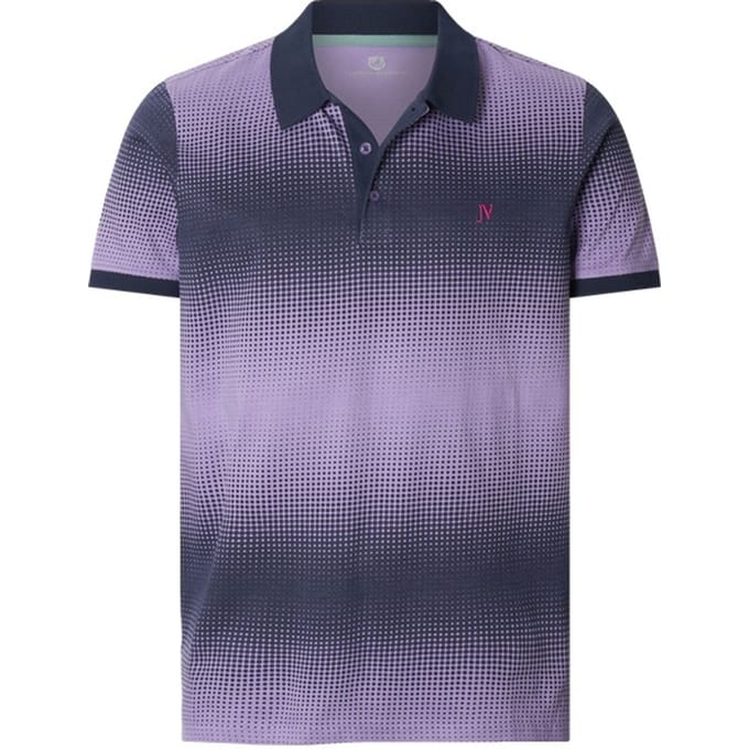 Jan Vanderstorm herren Poloshirt - 60/62 - donkerblauw - Plus Size