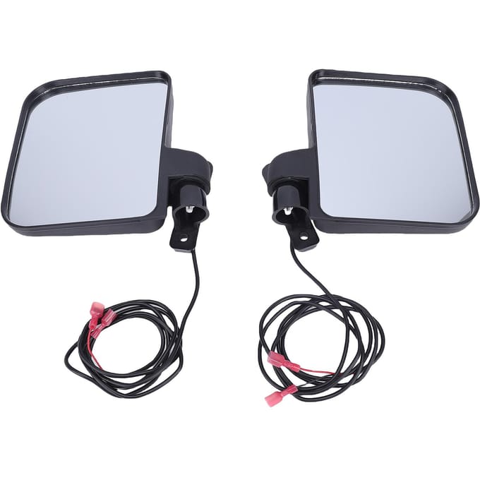 1 Paire de Miroirs Latéraux de Voiturette de Golf pour EZGO Rétroviseur avec Clignotant LED white