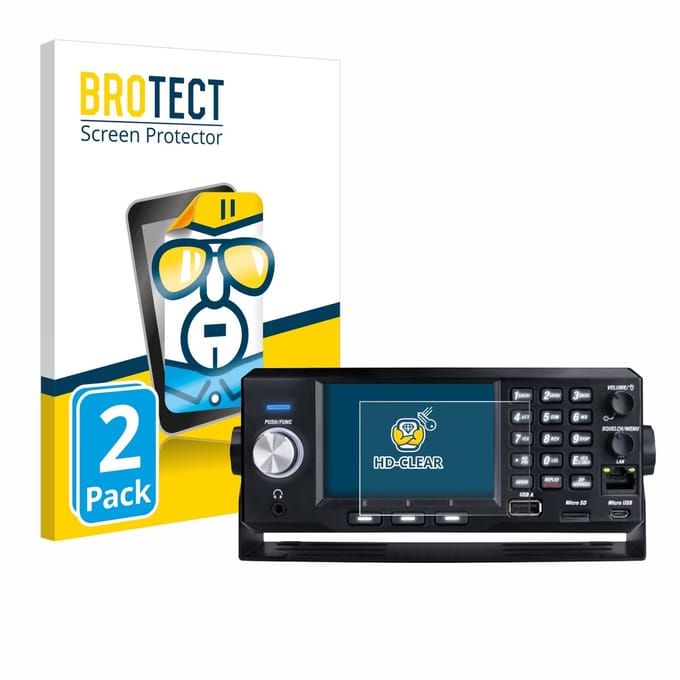 BROTECT - Screenprotector voor Uniden SDS200E - Folie Beschermfolie transparant 2 Stuks