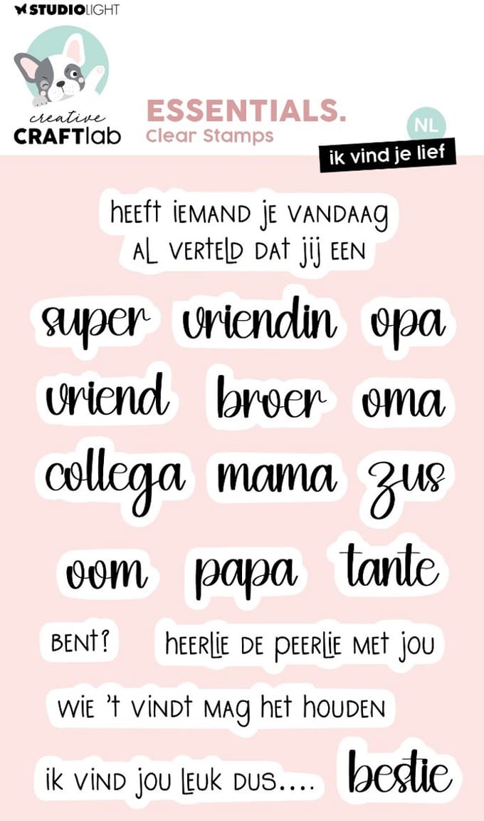 Clear stamp Ik vind je lief- Essentials nr. 801