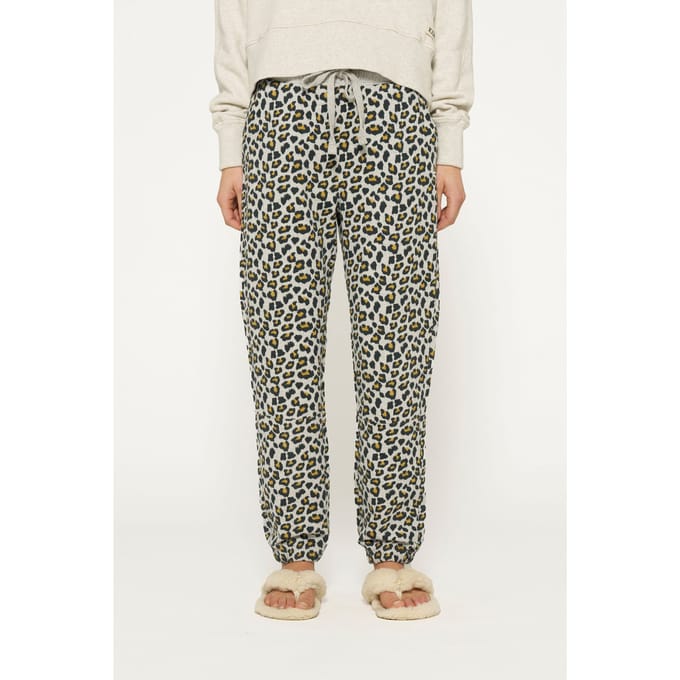 10DAYS Cropped Jogger Leopard Light Grey Melee Maat: XXS | Joggingbroeken Outlet | Dames | Grijs
