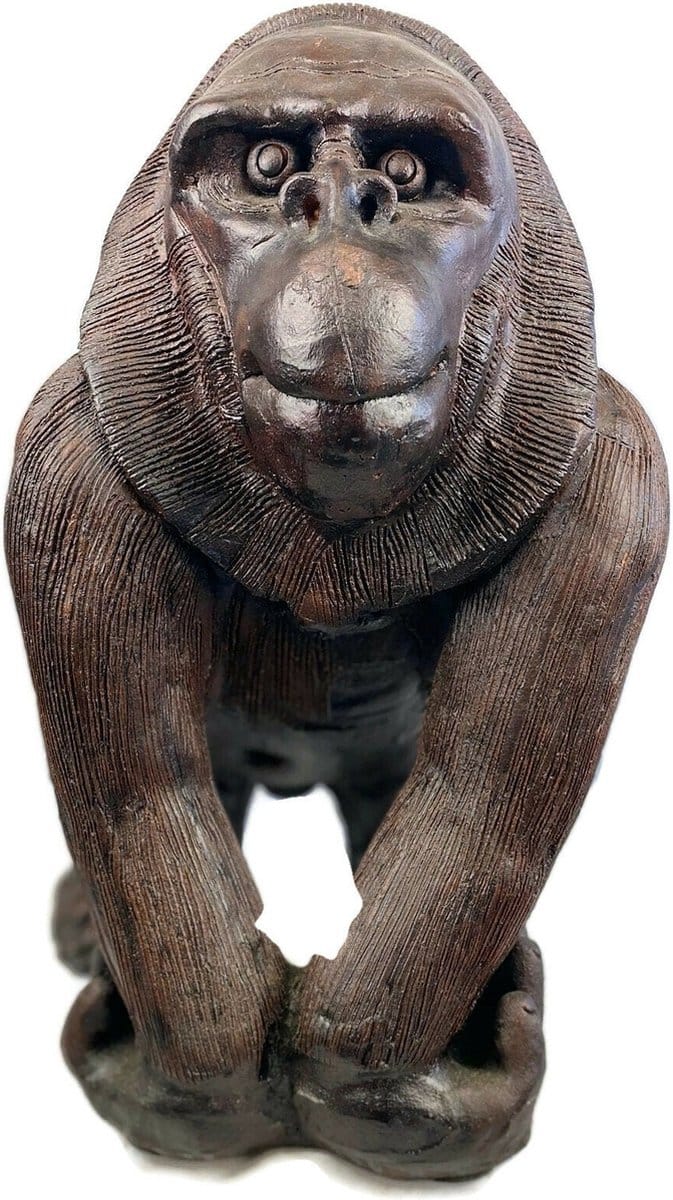 Houten gorilla / Handgemaakt houten beeld / Indonesisch beeld