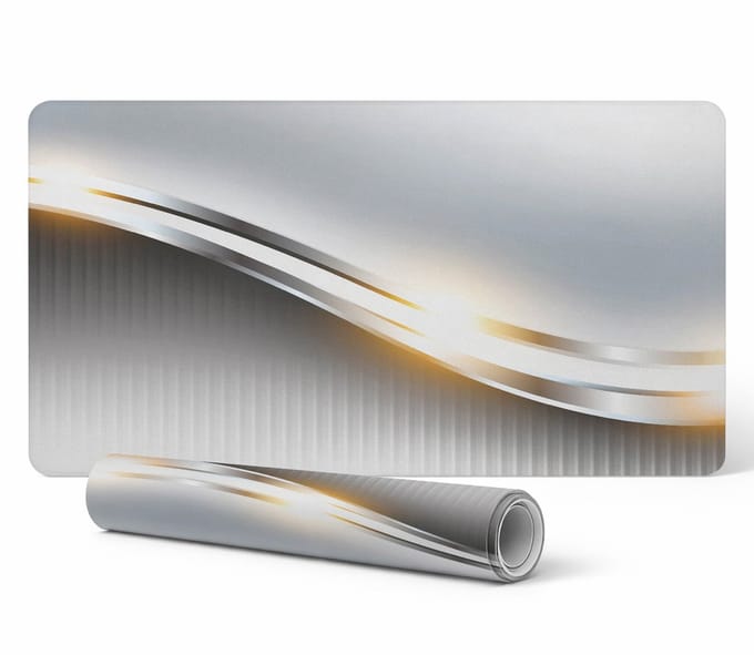 Antislip bureauonderlegger met golvende lijnen en strepen 100x50 cm