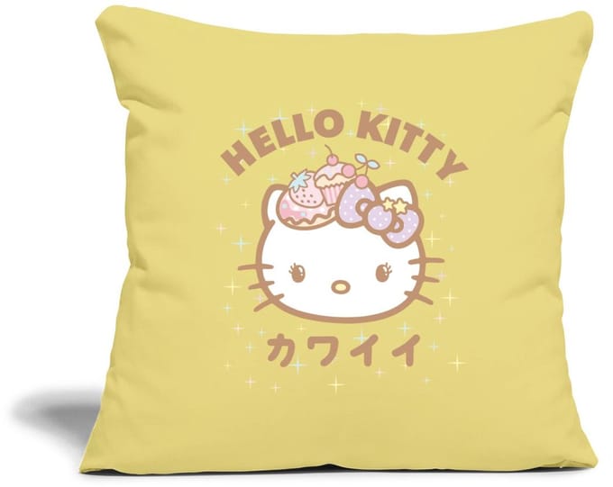Hello Kitty Kawaii Stijlen Met Sterren Sierkussenhoes, 45 x 45 cm
