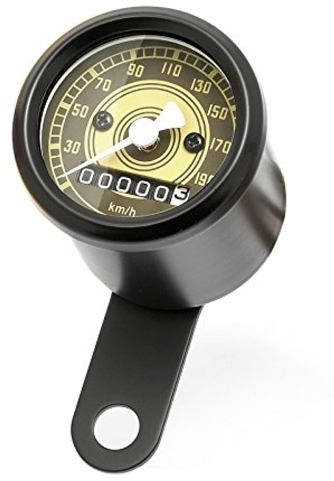Mini Snelheidsmeter 48 mm Vintage Stijl voor Custom Bikes