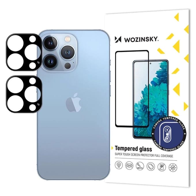 Wozinsky Black Full Camera Glass for iPhone 17 Pro Set of 2