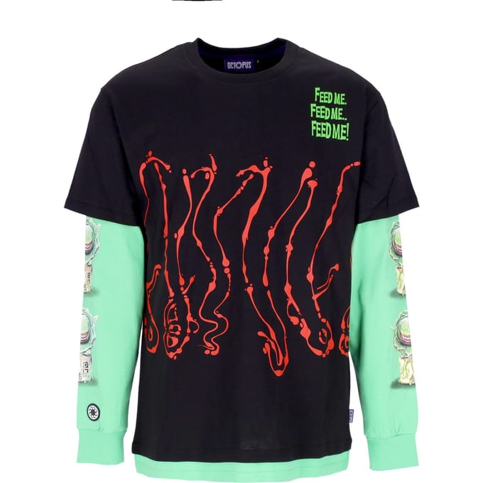 Dripper Heren T-shirt met lange mouwen L/s Tee Zwart