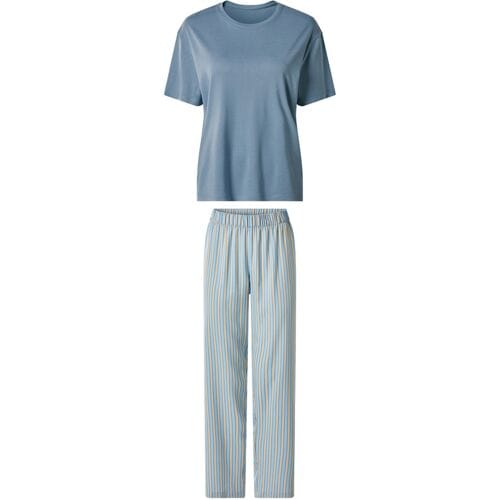 ESMARA Dames pyjama (Blauw, XL (48/50))