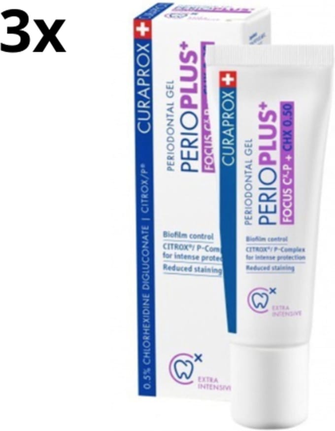 Curaprox Perio Plus Focus Tandgel - 3 x 10 ml - Voordeelverpakking