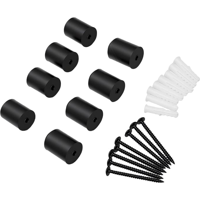 8 stuks Snowboard Wandmontage Clips Rubber Verticale Ski Opberg Display Rek voor Kamer Garage black