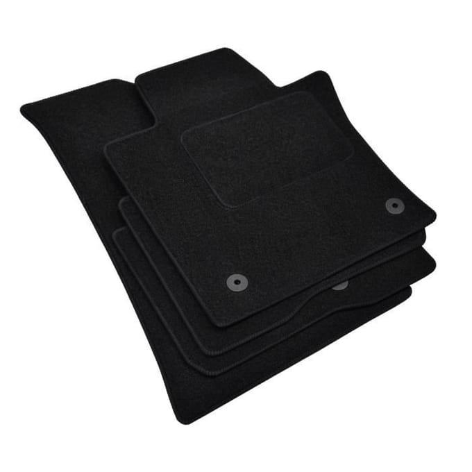 Tapis de sol - SsangYong - Korando - Velours noir - 4 pièces - Antidérapant et imperméable