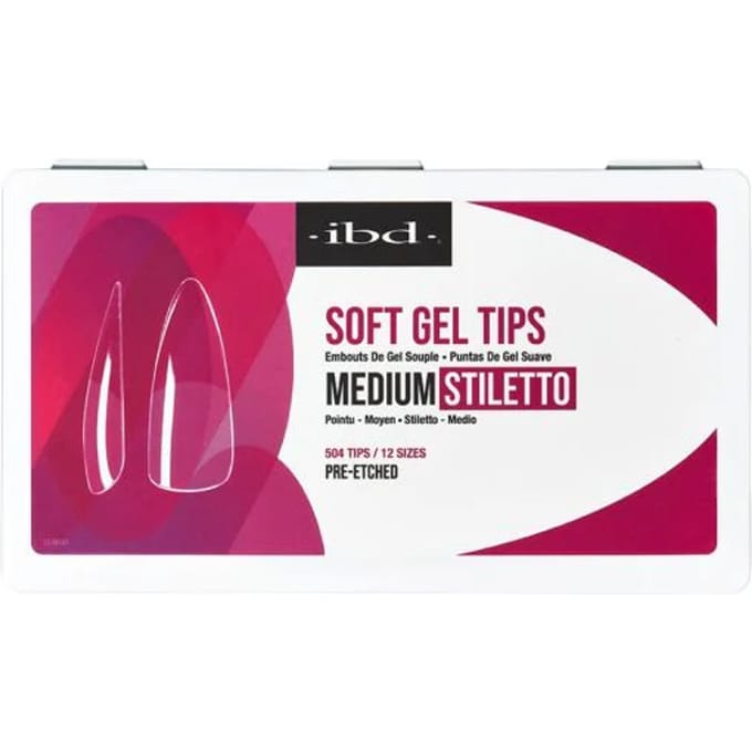 IBD Soft Gel Tips Medium Stiletto 504st